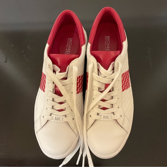 Michael Kors Colby Sneaker Size 10 Red and White - Picture 9 of 13